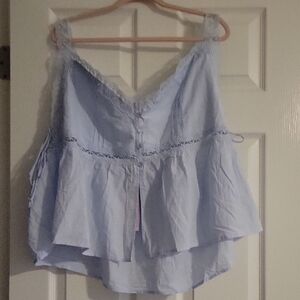 Wild Fable Light Blue Lace Women's Blouse
